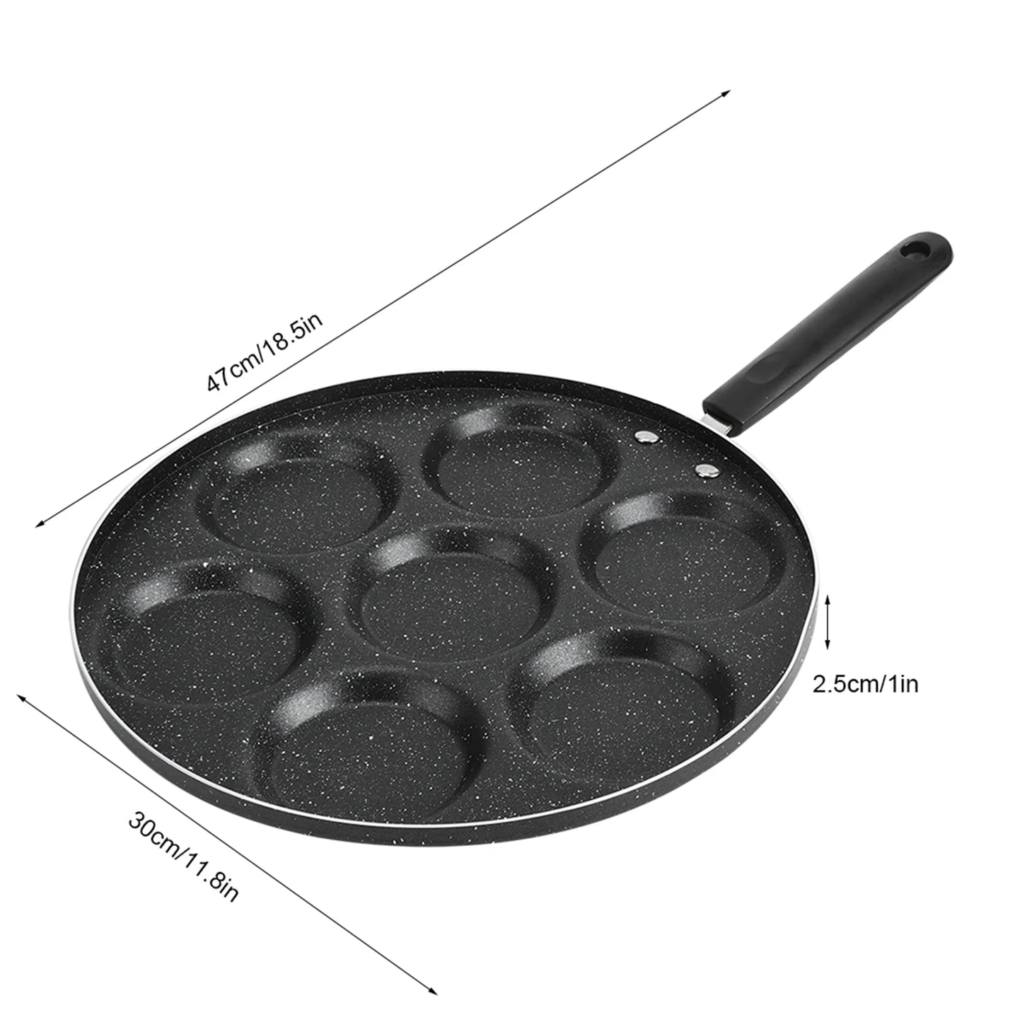 7 Holes Nonstick Frying Pan