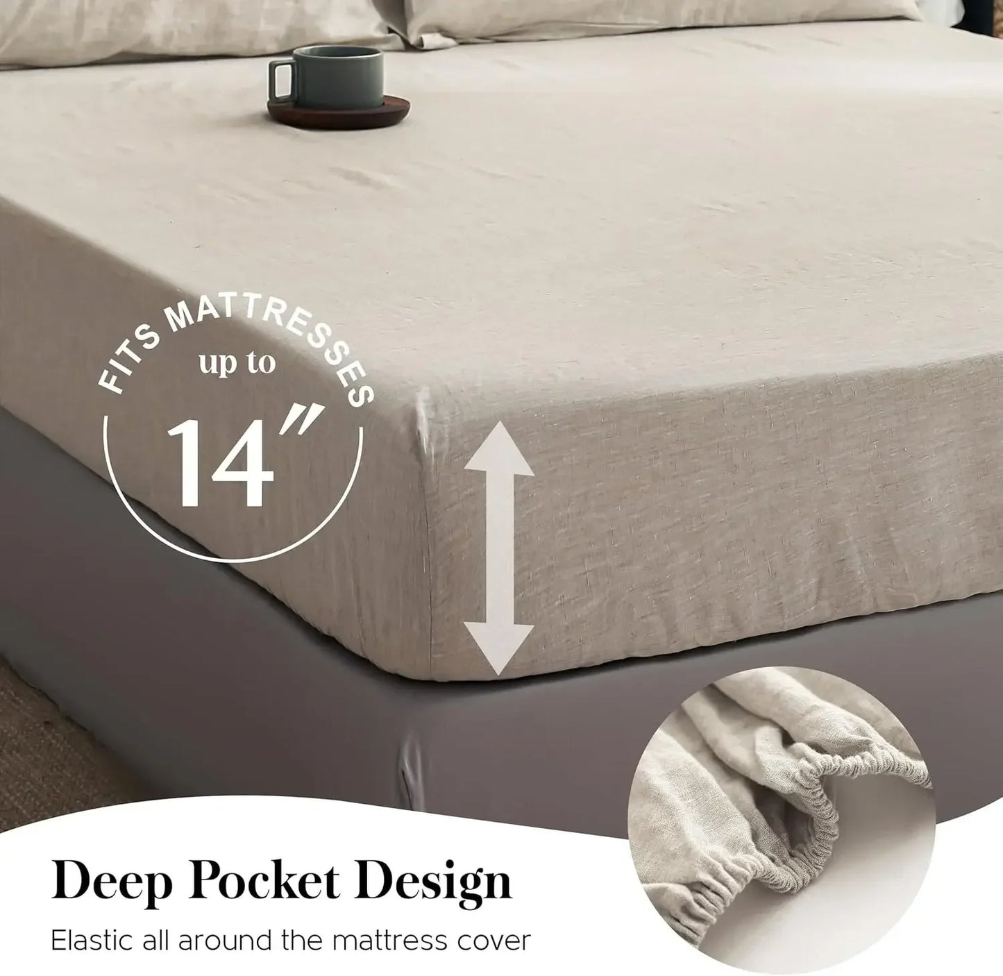 Pure Linen King Size Sheet Set