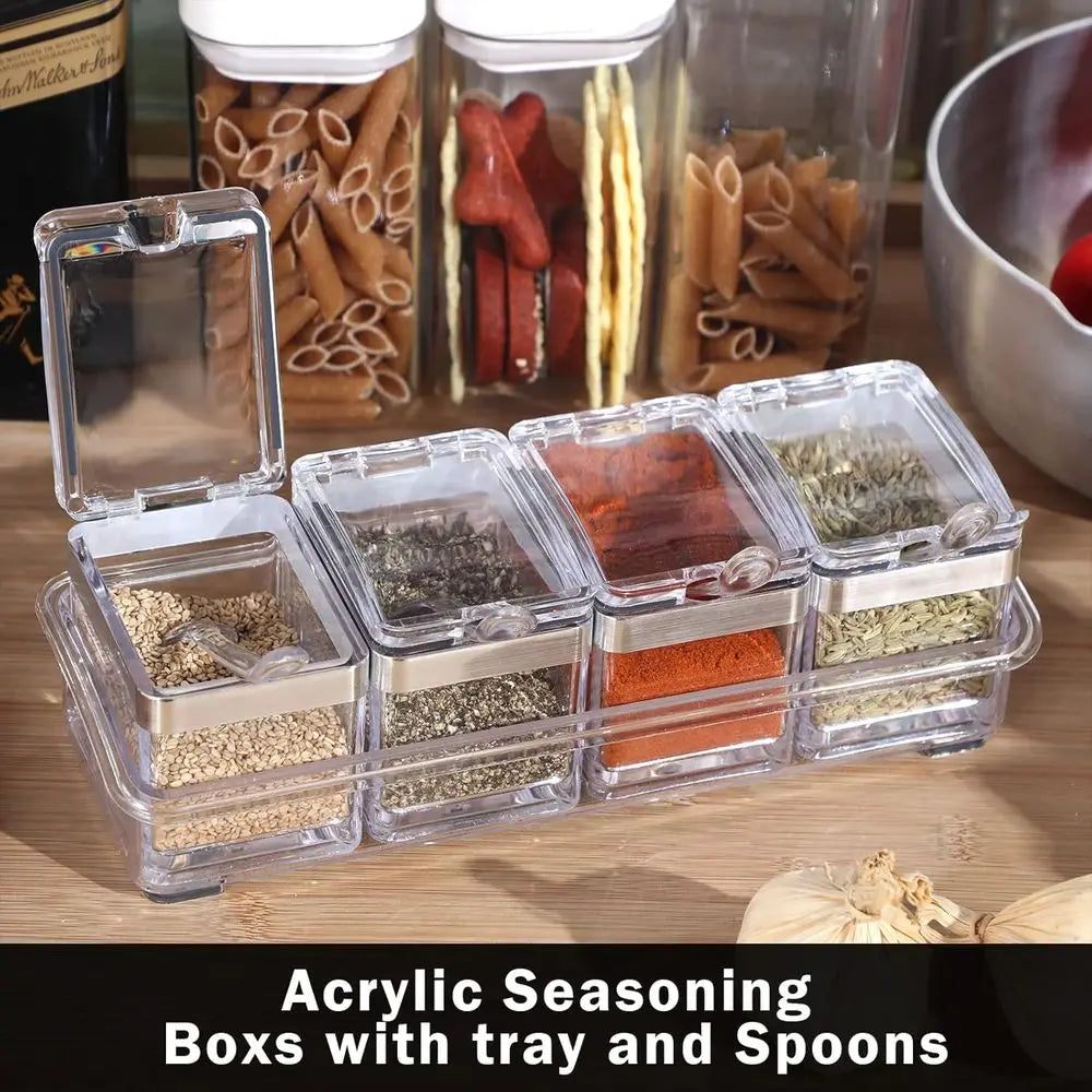 Acrylic Seasoning Organizer Box