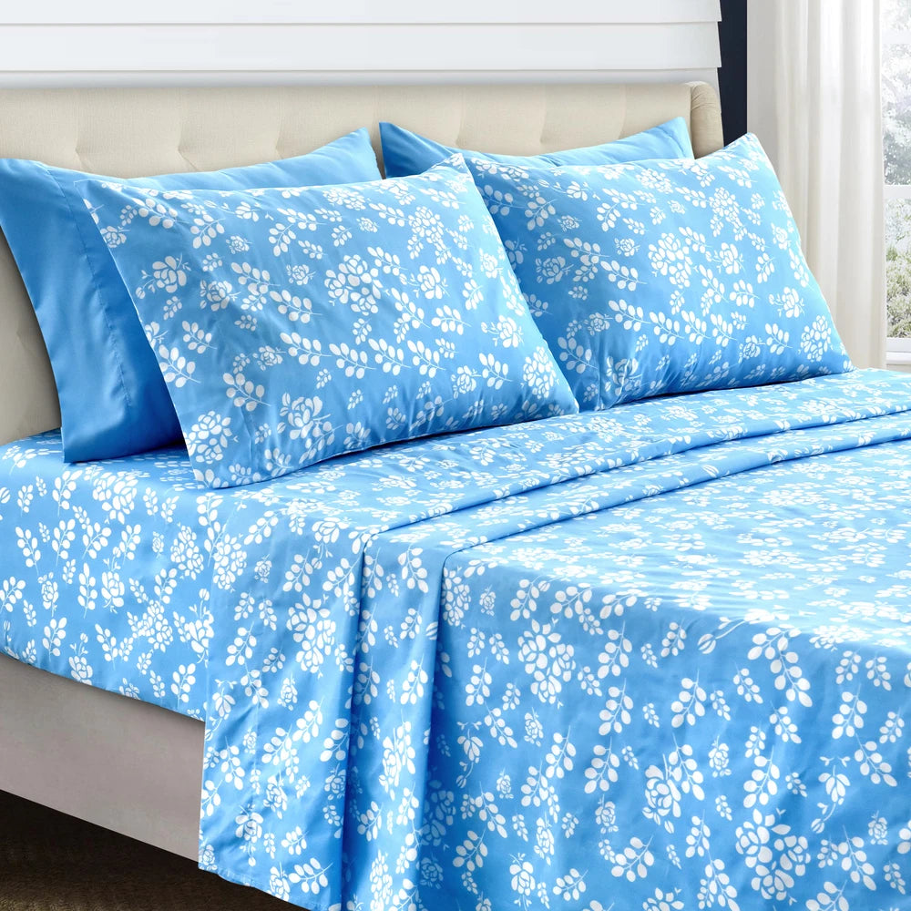 4 Piece Floral Sheet Set