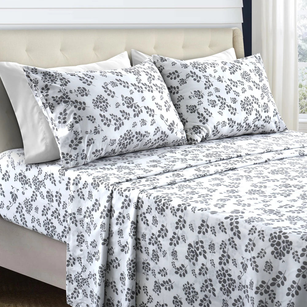 4 Piece Floral Sheet Set
