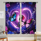 2Pcs Dreamy Butterfly Curtains