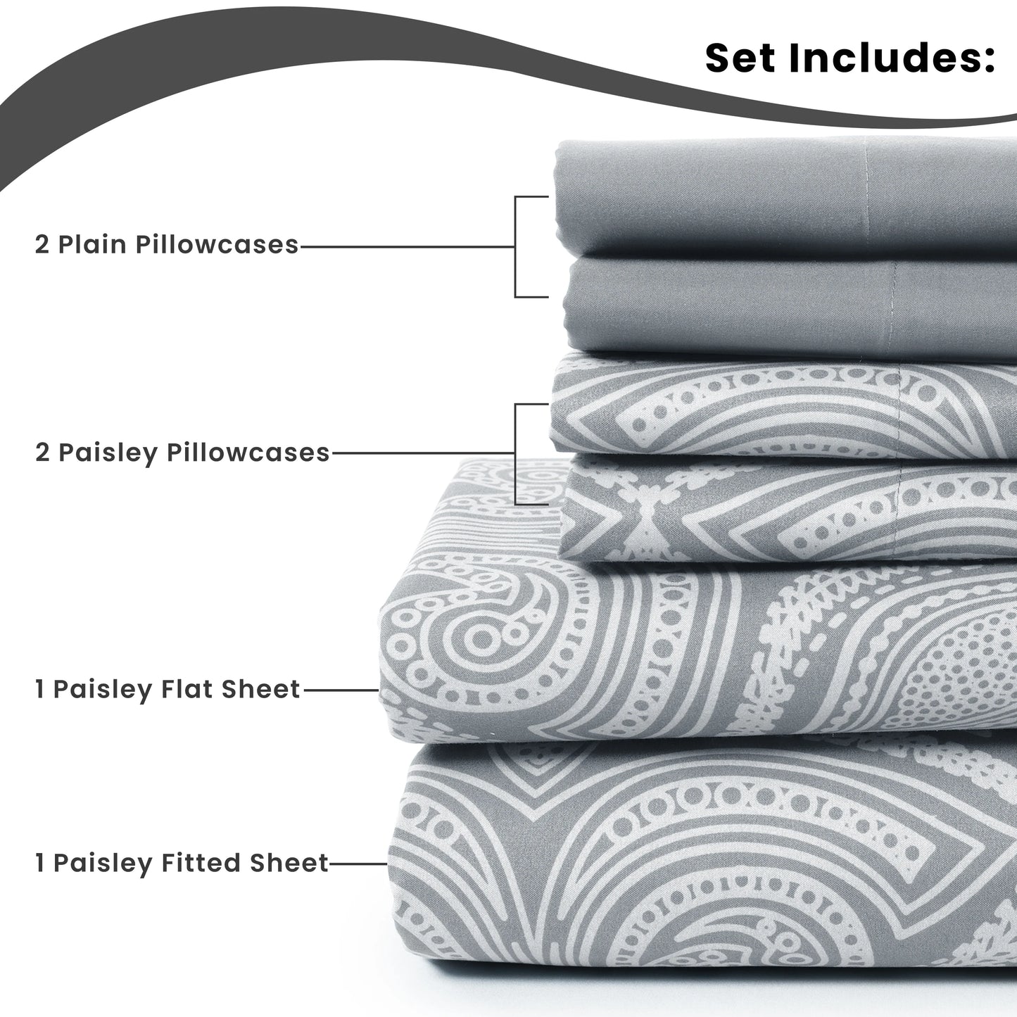 6Pc Microfiber Sheet Set