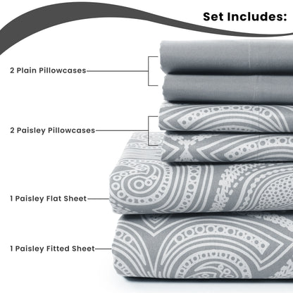 6Pc Microfiber Sheet Set