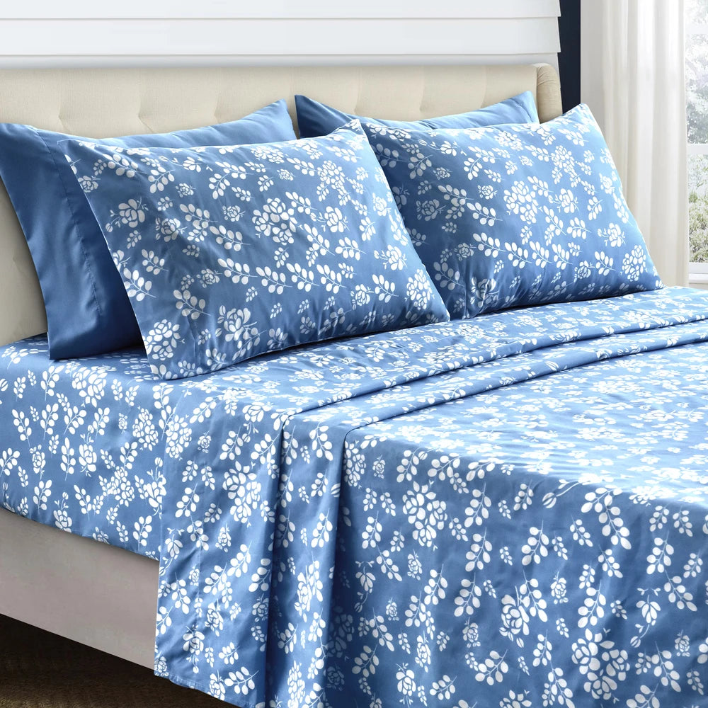 4 Piece Floral Sheet Set