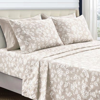 4 Piece Floral Sheet Set
