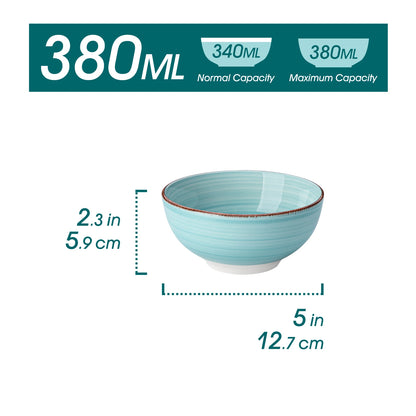 6-Piece Vintage Porcelain Bowl Set