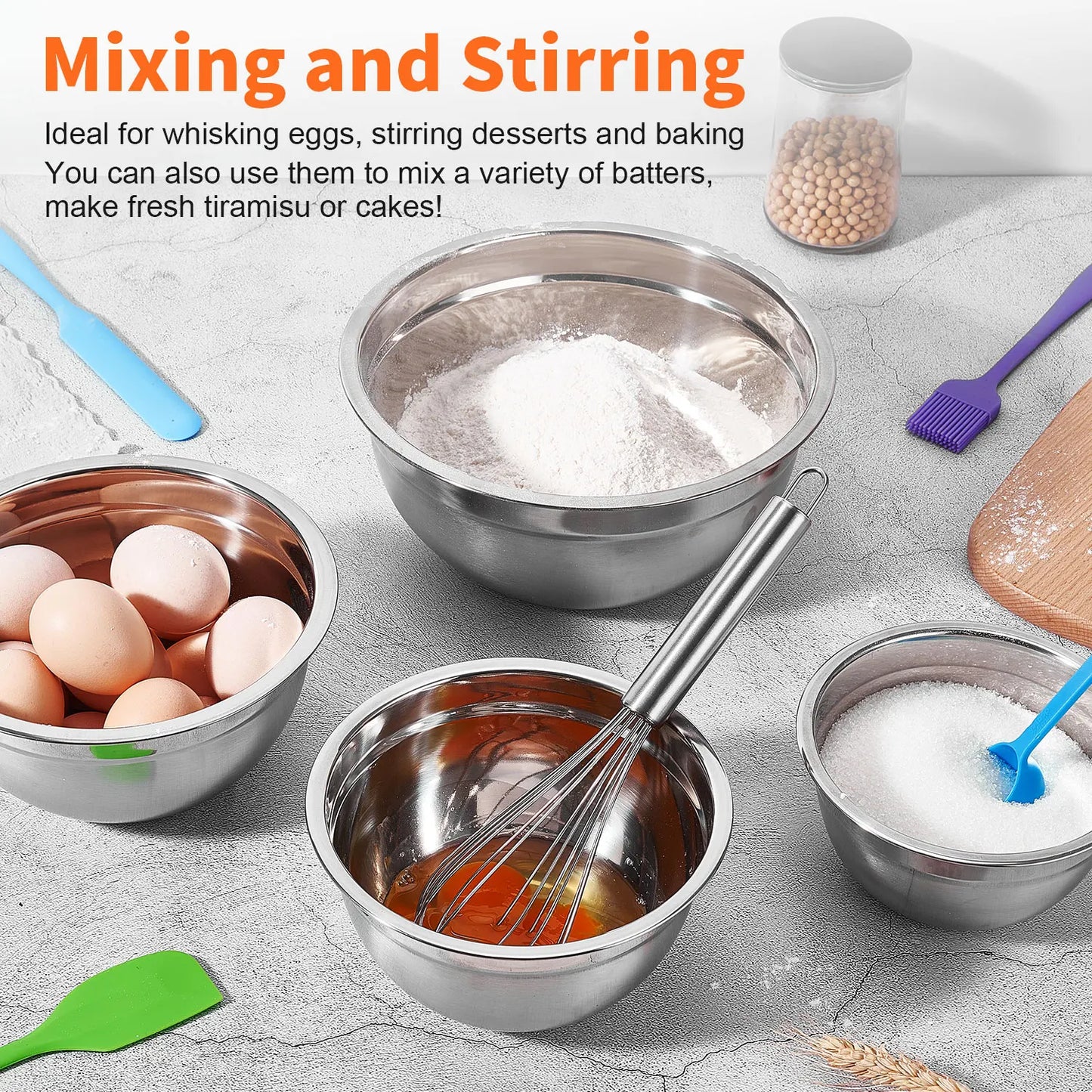 29-Piece Stainless Steel Mixing Bowl
