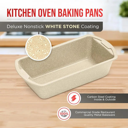 10Piece White Marble Bakeware Sets