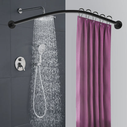 L Shape Retractable Shower Curtain Rail