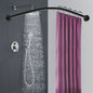 L Shape Retractable Shower Curtain Rail