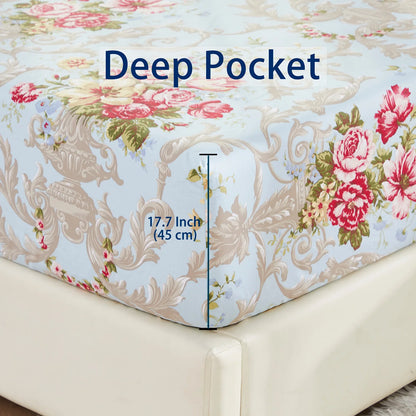 4pcs Fitted Cotton Sheet Set