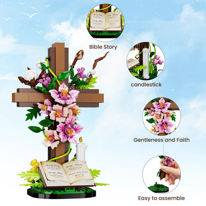 Jesus Cross Flower Building Set