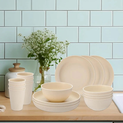 18PCS Reusable Dinnerware Sets