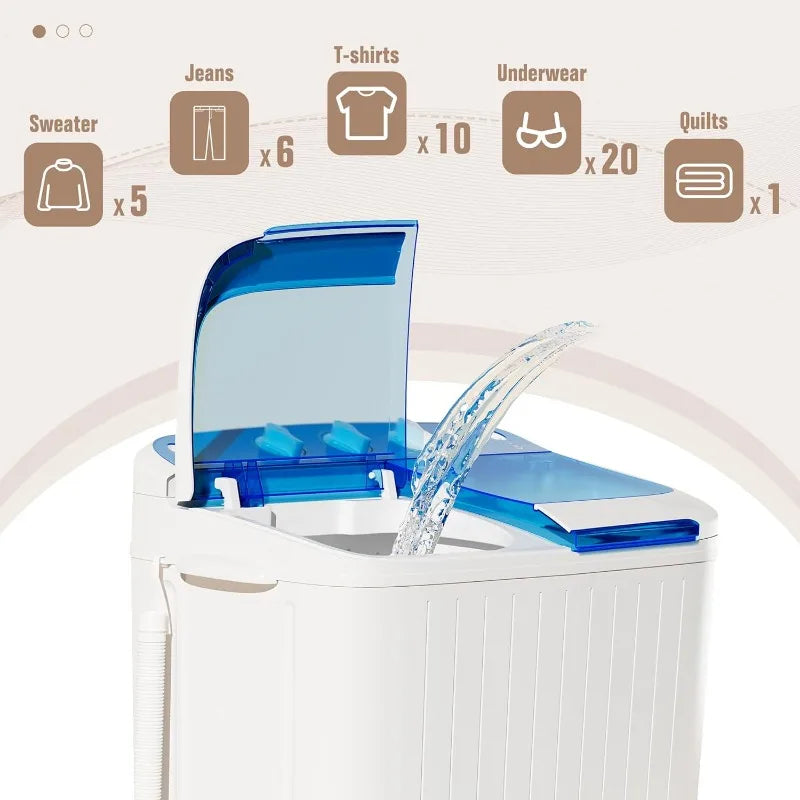 12lbs Portable Washing Machine with Spin Dryer