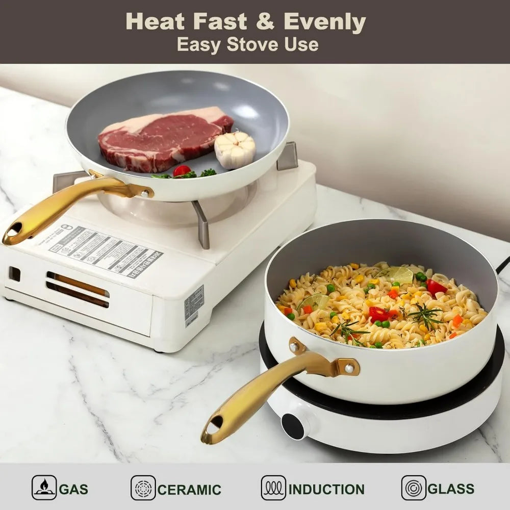 14-Piece Ceramic Cookware Set