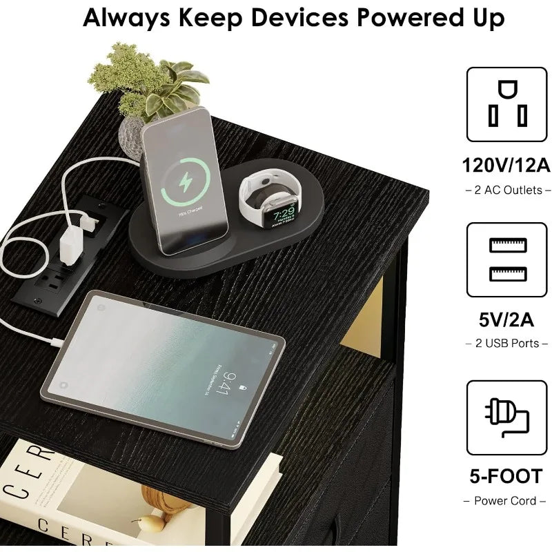 Nightstand With Charging Station