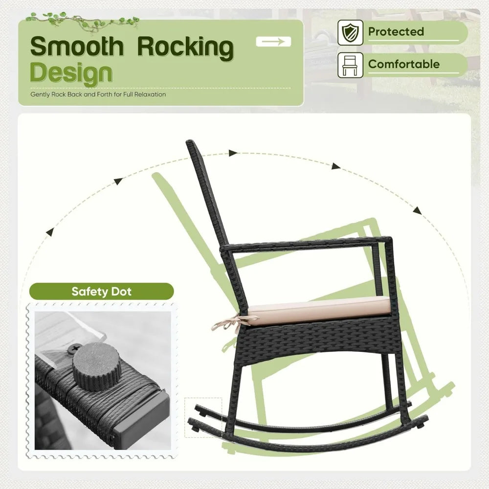 Outdoor Rattan Rocking Chair