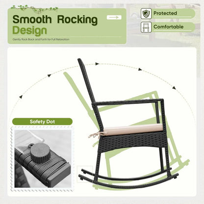 Outdoor Rattan Rocking Chair