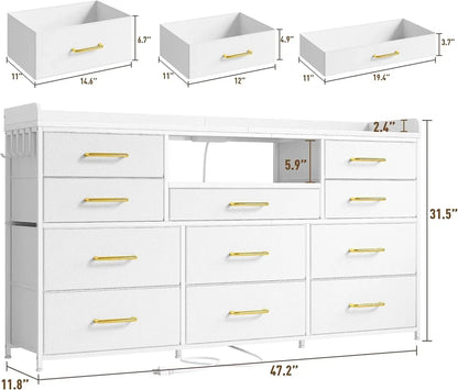 Long Dresser with Shelves
