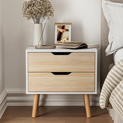 Nightstand with 2 Drawer Dresser