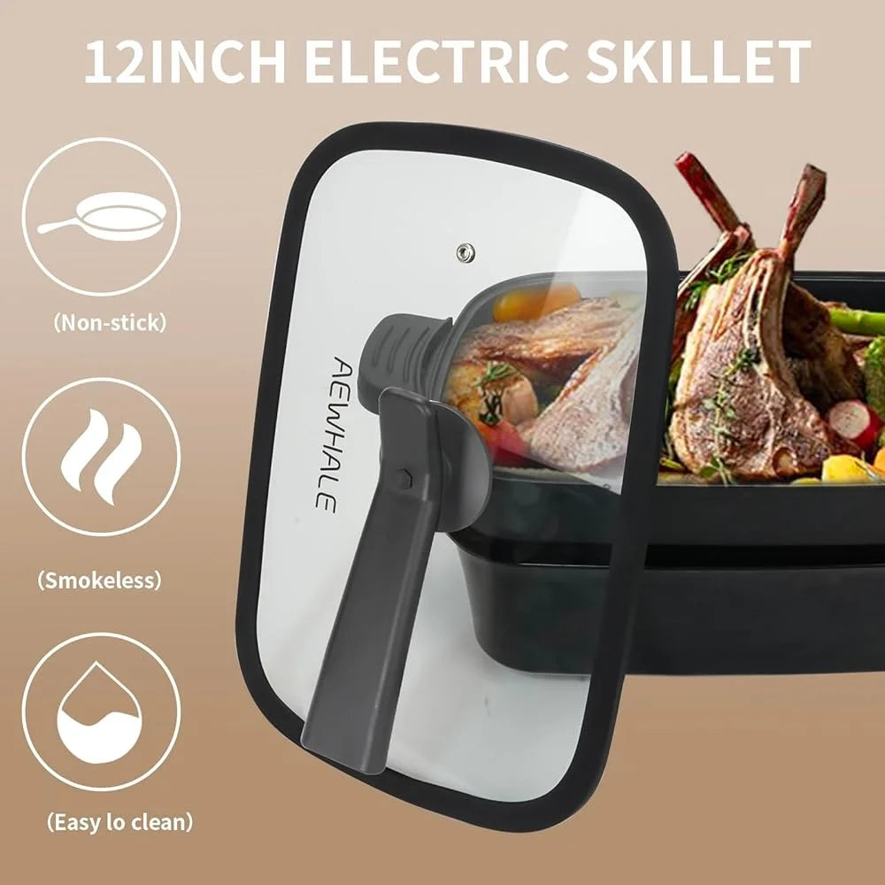 Electric Grill Nonstick Skillet