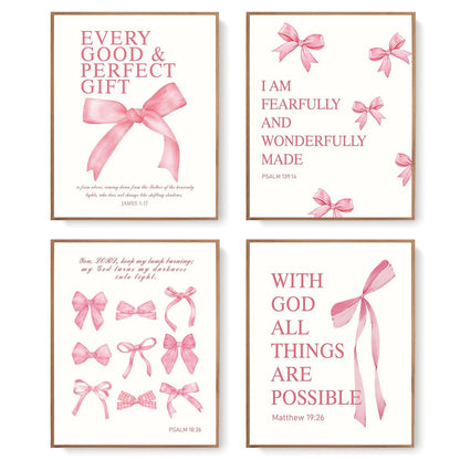 4 Elegant Inspirational Wall Art