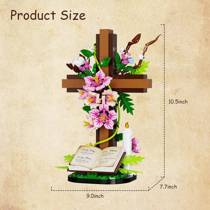 Jesus Cross Flower Building Set