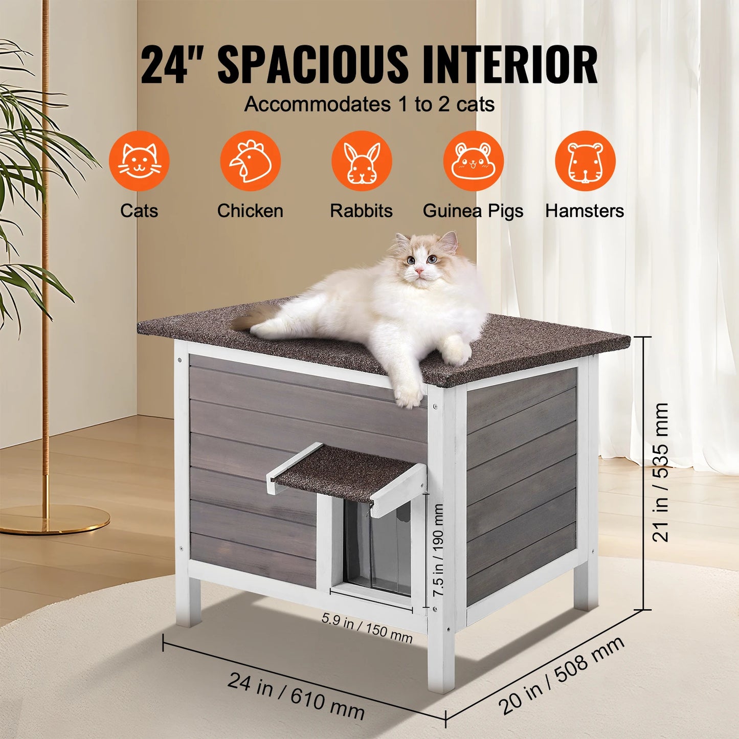 Weatherproof Outdoor Cat House