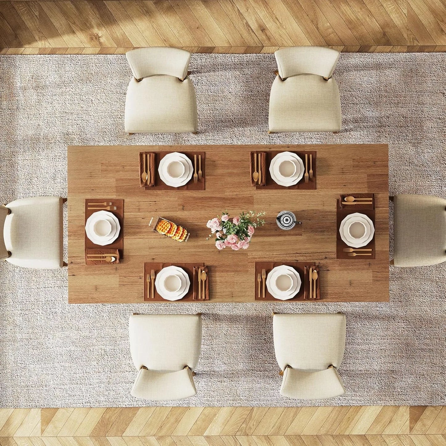 63-inch Farmhouse Dining Table