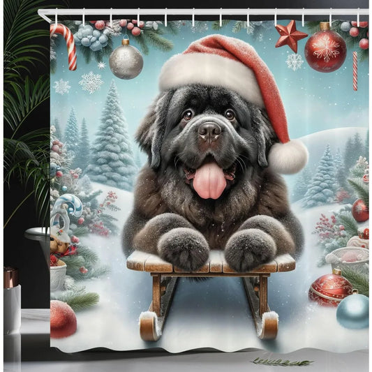 Festive Holiday Shower Curtains