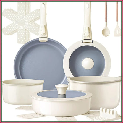 18-Piece Nonstick Ceramic Pots and Pans