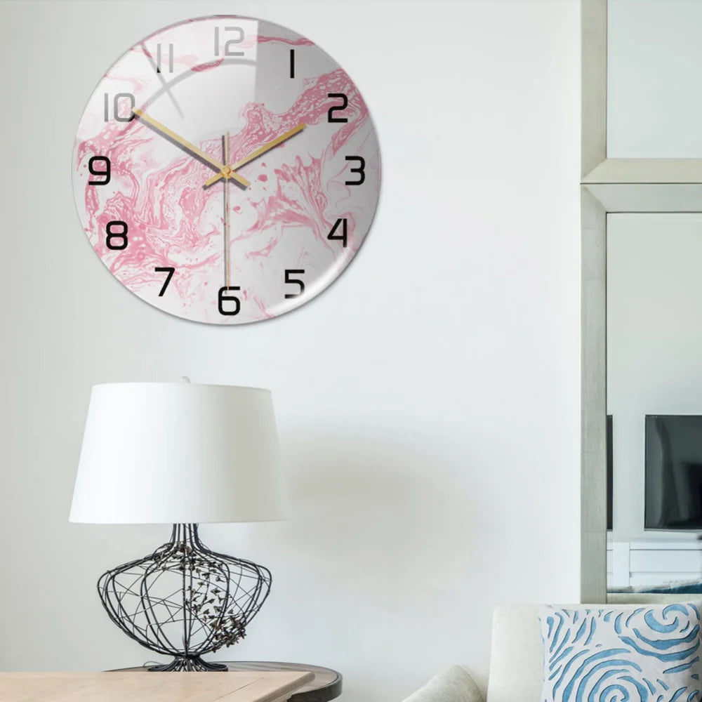 Luxury 3D Acrylic Marble Pattern Wall Clock