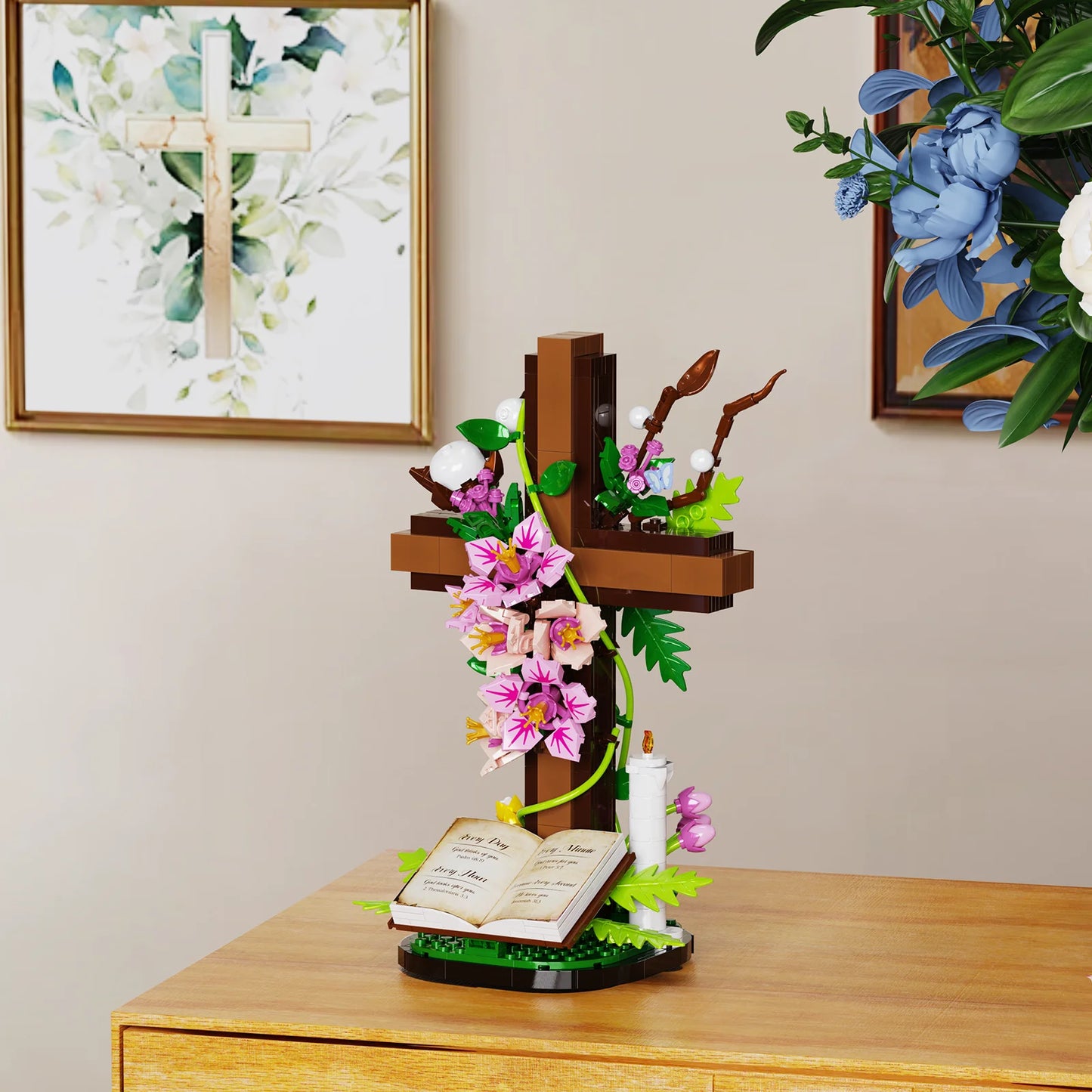 Jesus Cross Flower Building Set