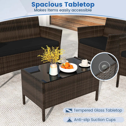 4 PCS Patio Furniture Set