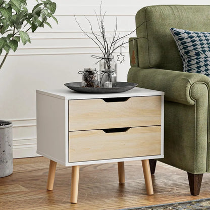 Nightstand with 2 Drawer Dresser