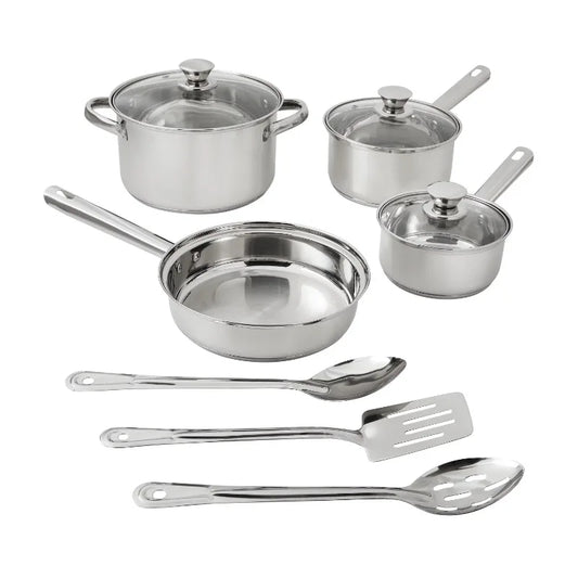 10-Piece Stainless Steel Cookware Set
