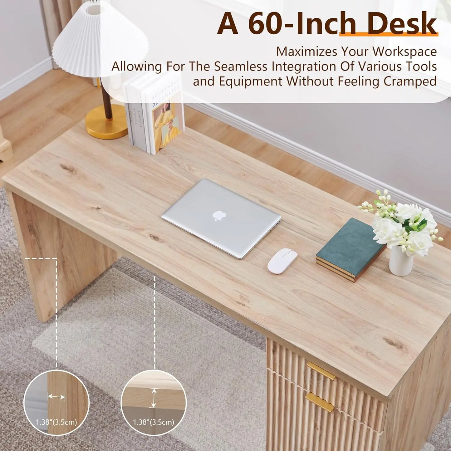 Modern Executive Desk with Storage