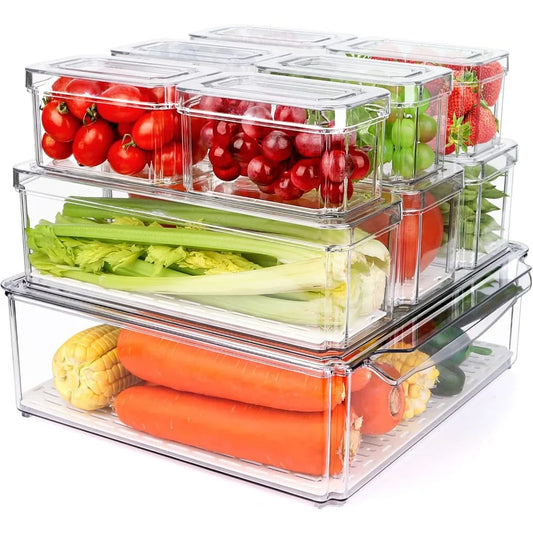 Stackable Food Pantry Organizer Bins