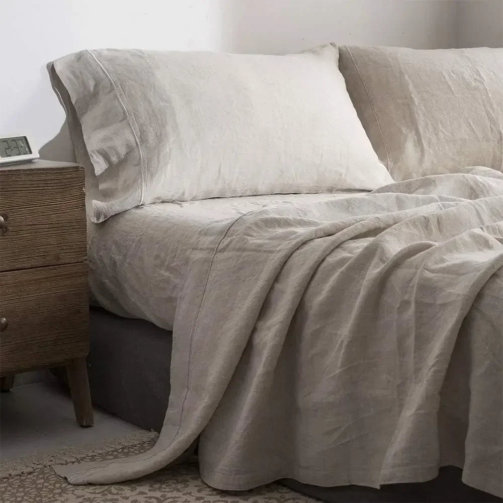 Pure Linen King Size Sheet Set