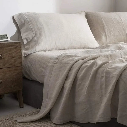 Pure Linen King Size Sheet Set