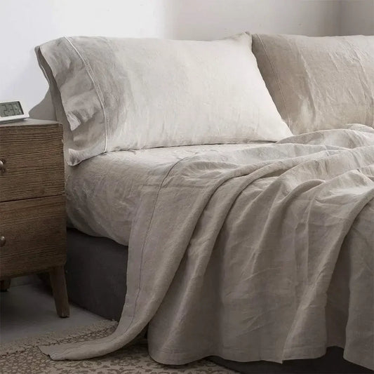 Pure Linen King Size Sheet Set