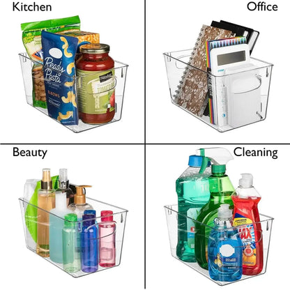 4 Pack Plastic Storage Bins