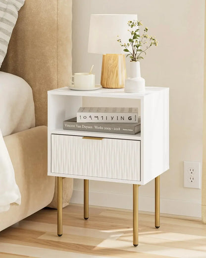 Modern Bedside Nightstand with Drawer