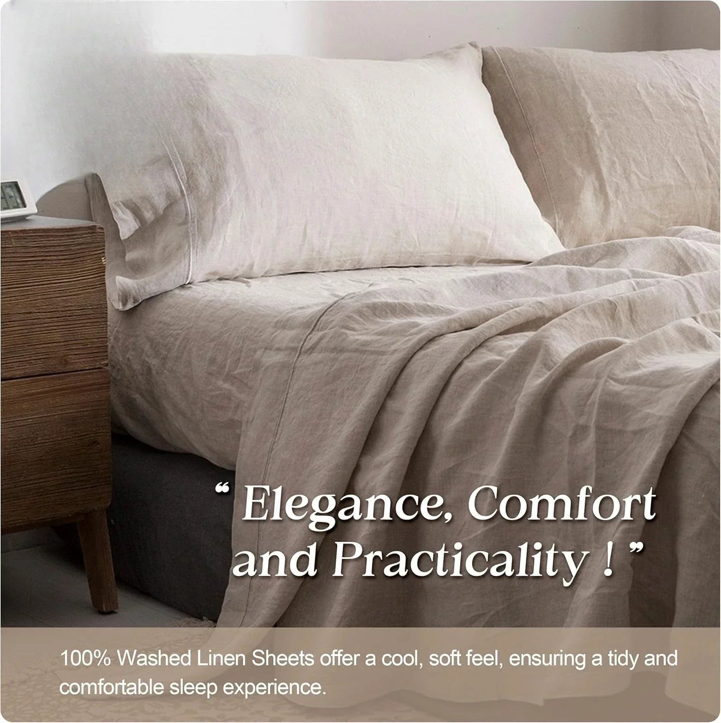 Pure Linen King Size Sheet Set
