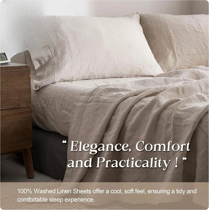 Pure Linen King Size Sheet Set