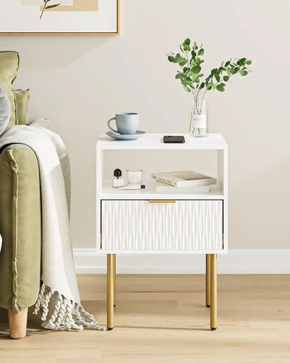 Modern Bedside Nightstand with Drawer