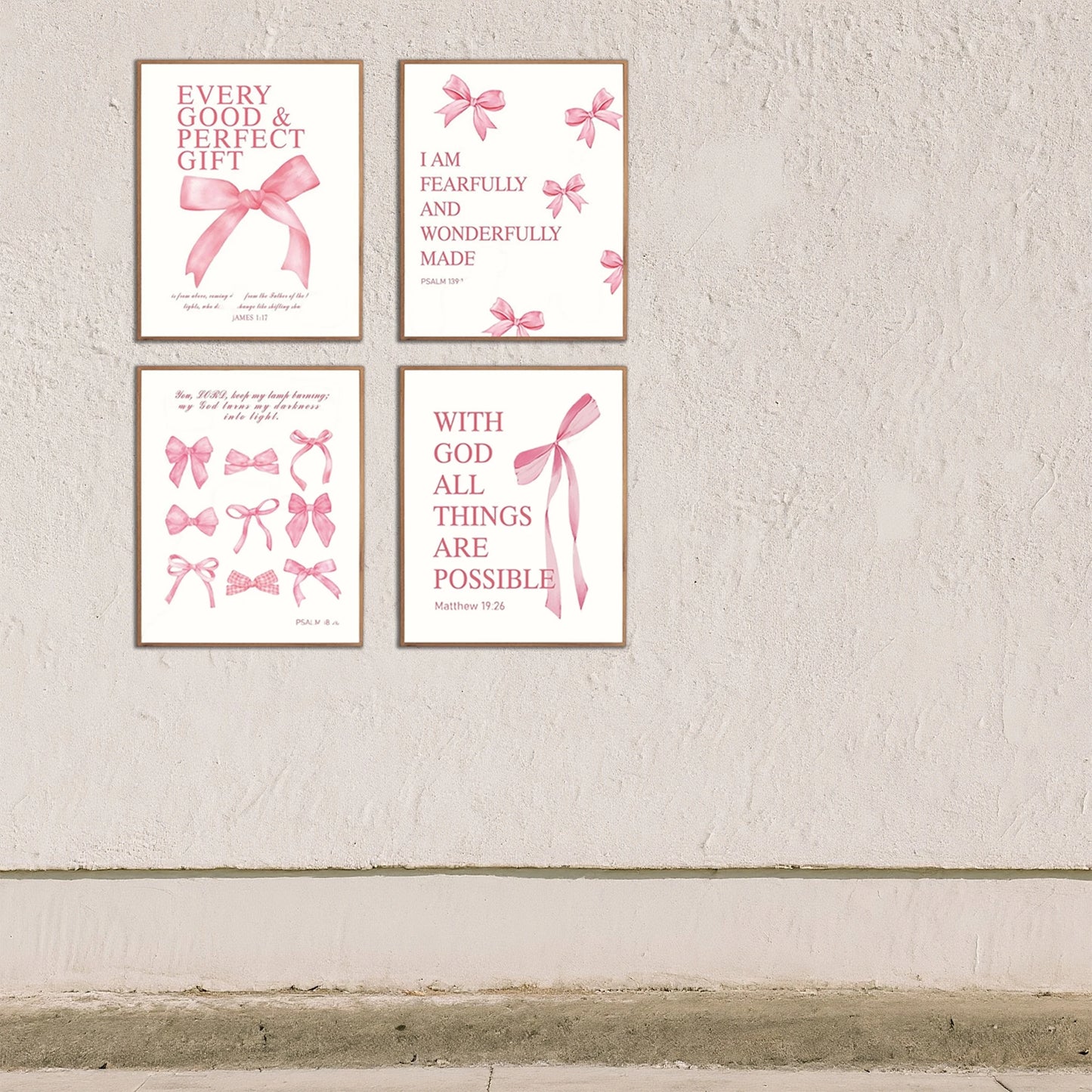 4 Elegant Inspirational Wall Art