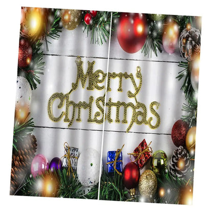 2 Panels Christmas Curtains