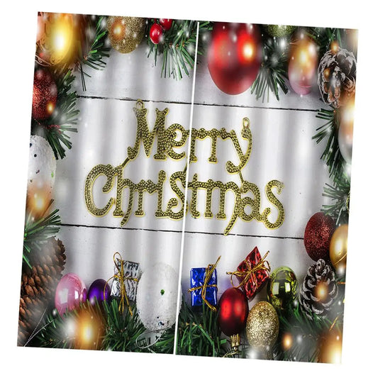 2 Panels Christmas Curtains